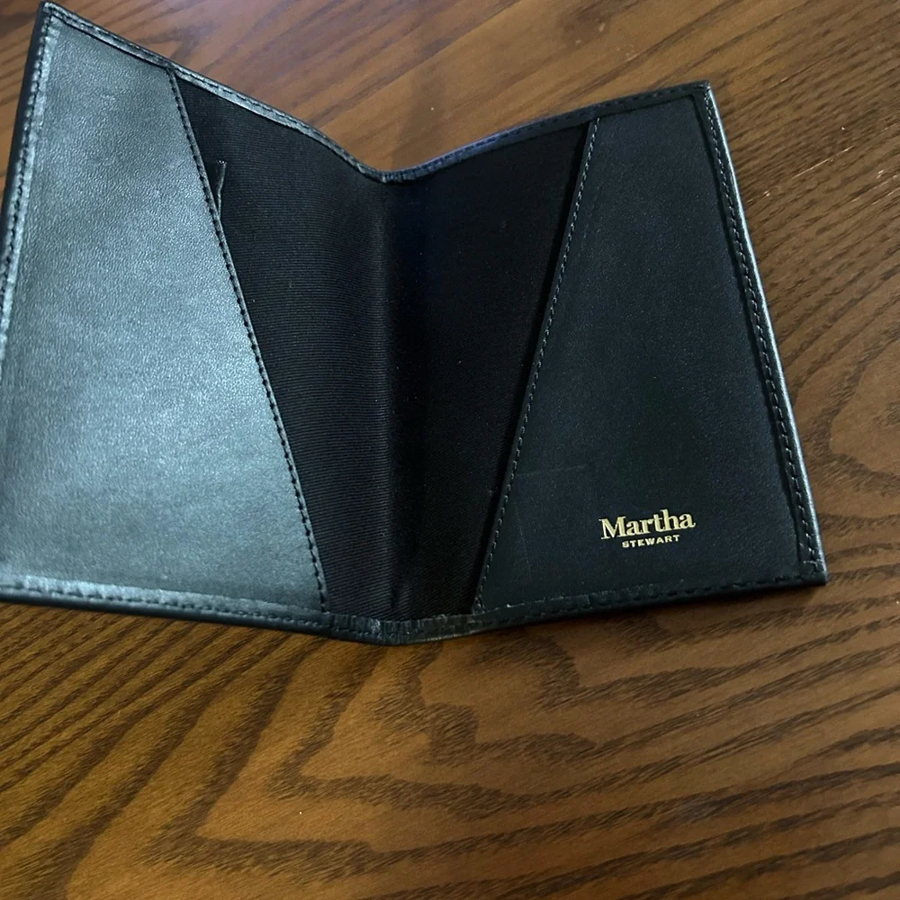 Martha Stewart Black Leather Wallet